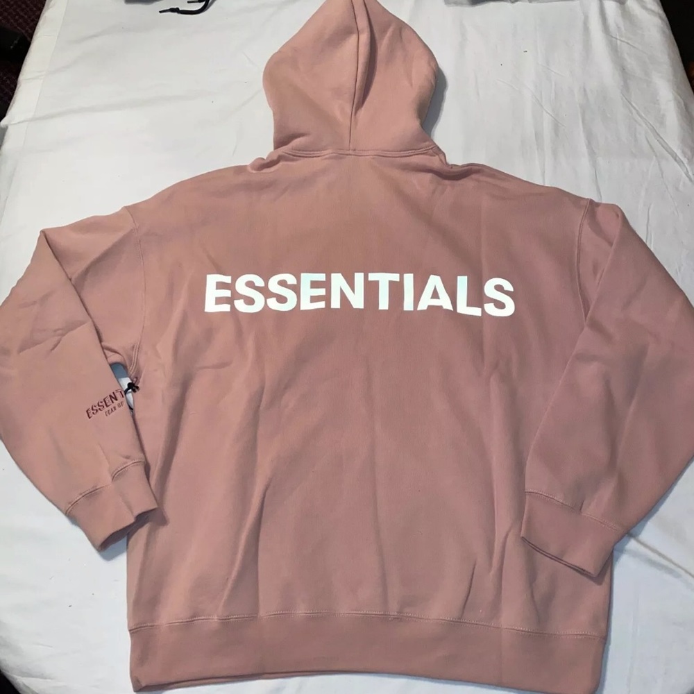 NWT FOG Essentials Hoodie Reflective Pink Blush